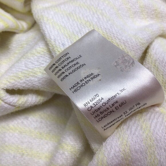 Anthropologie Pilcro Top Spliced Henley Yellow Striped Knit Oversized Medium - Picture 7 of 11